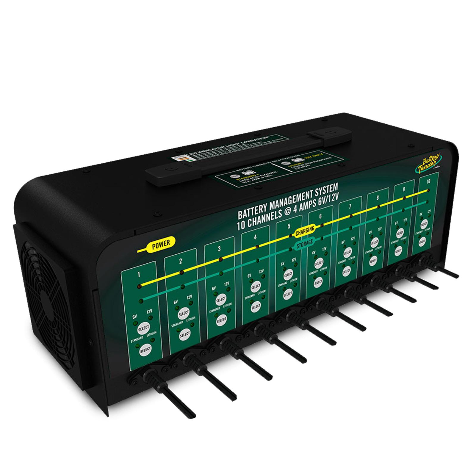 10 Bank, 4 AMP Selectable 12V / 6V Battery Charger