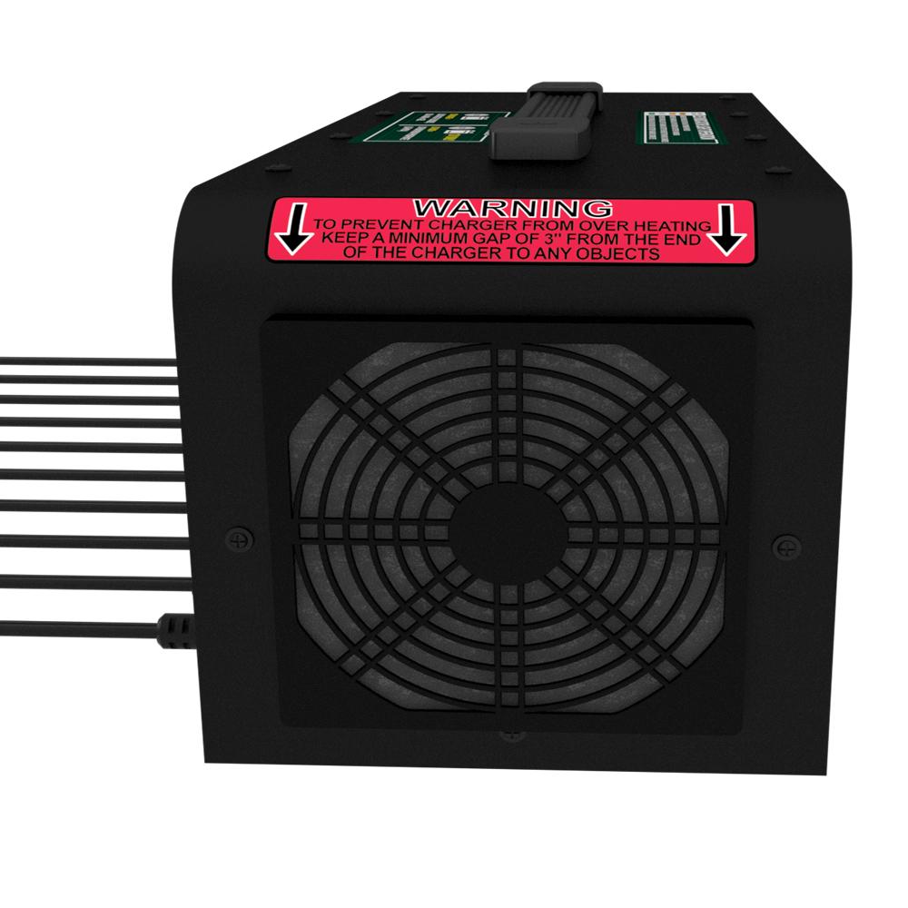 Cargador de batería de 10 bancos, 4 amperios seleccionable de 12 V/6 V