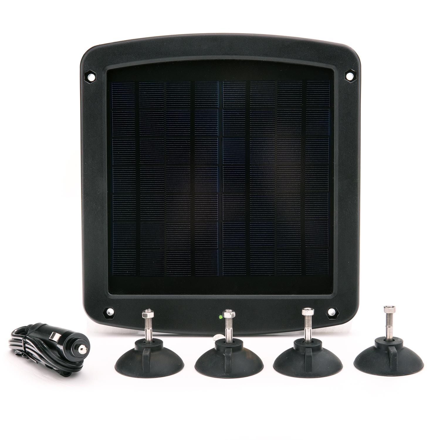 5 Watt Solar 12V Battery Charger with Windshield Mount