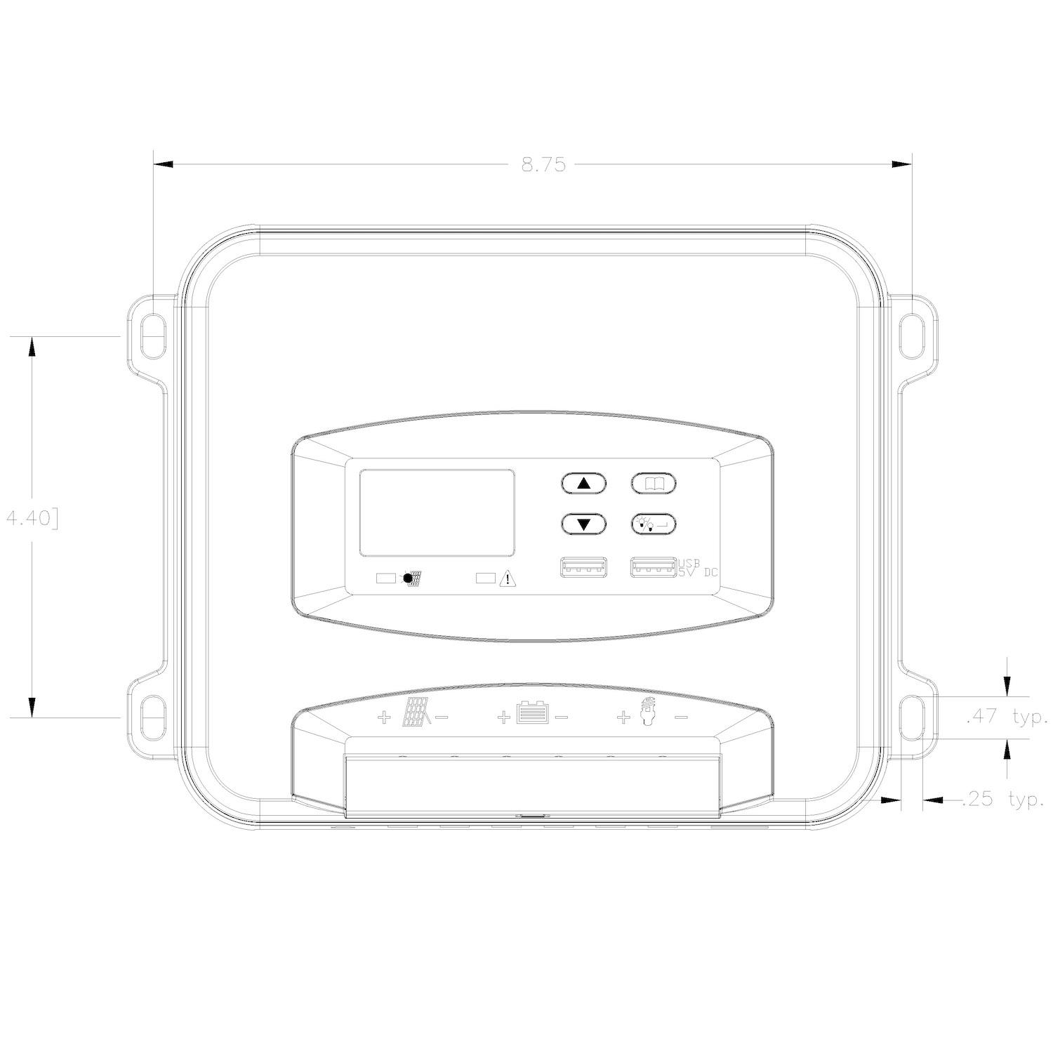 Controlador de panel solar MPPT de 30 amperios, 24 V/12 V