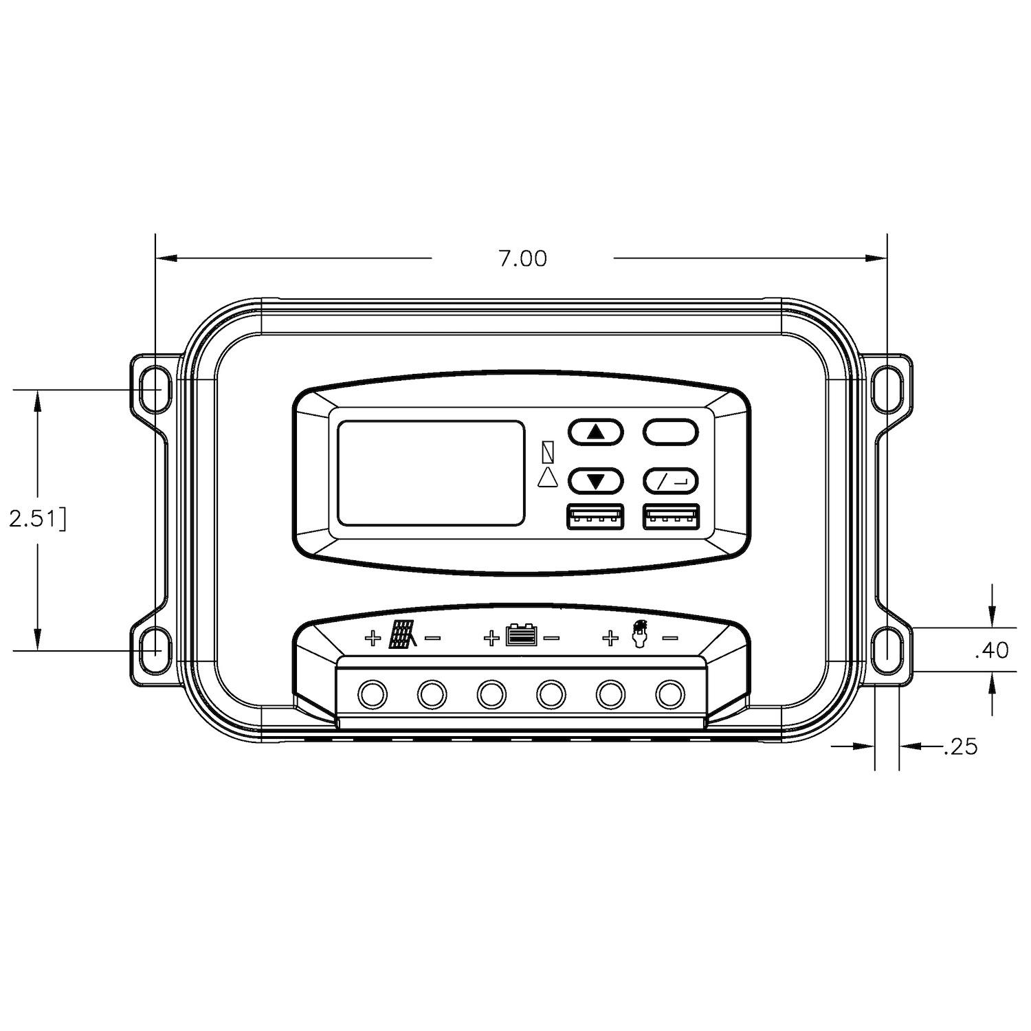 Controlador de panel solar PWM de 30 amperios, 24 V/12 V