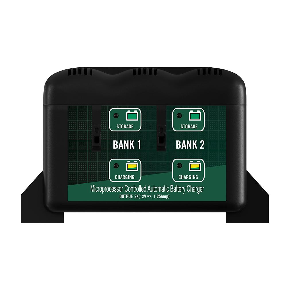 2 Bank, 1.25 AMP 12V Battery Charger