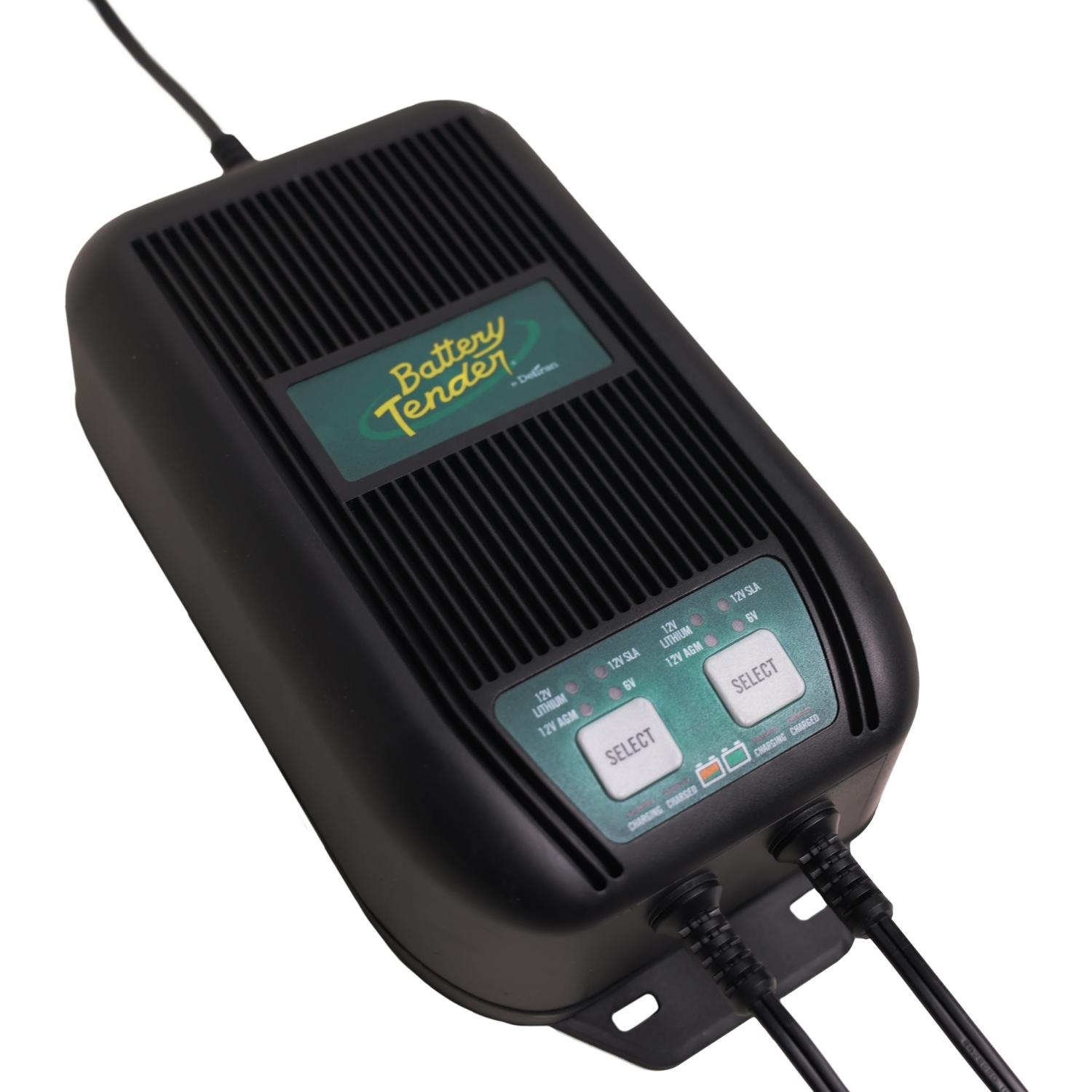 Cargador de batería WaveCharge de 2 bancos seleccionable de 12 V o 6 V, 6 AMP