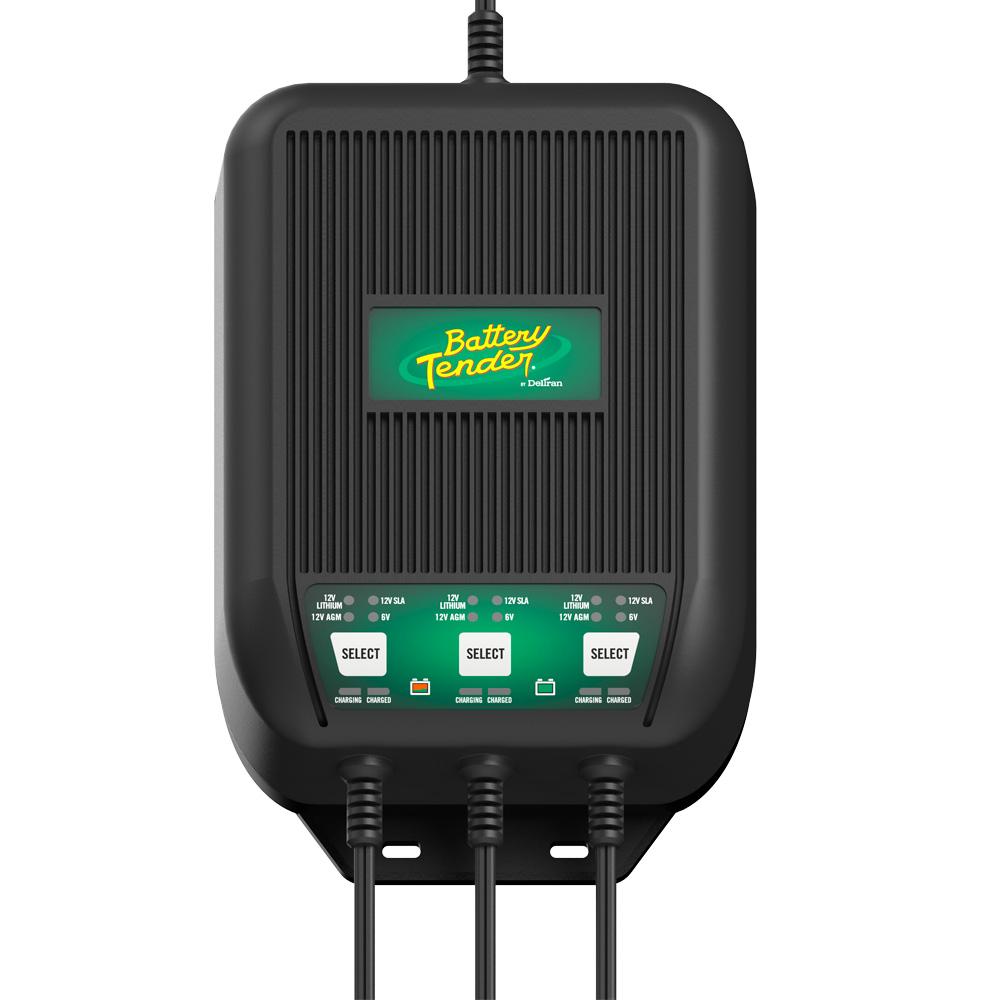 Cargador de batería WaveCharge de 3 bancos seleccionable de 12 V o 6 V, 9 AMP