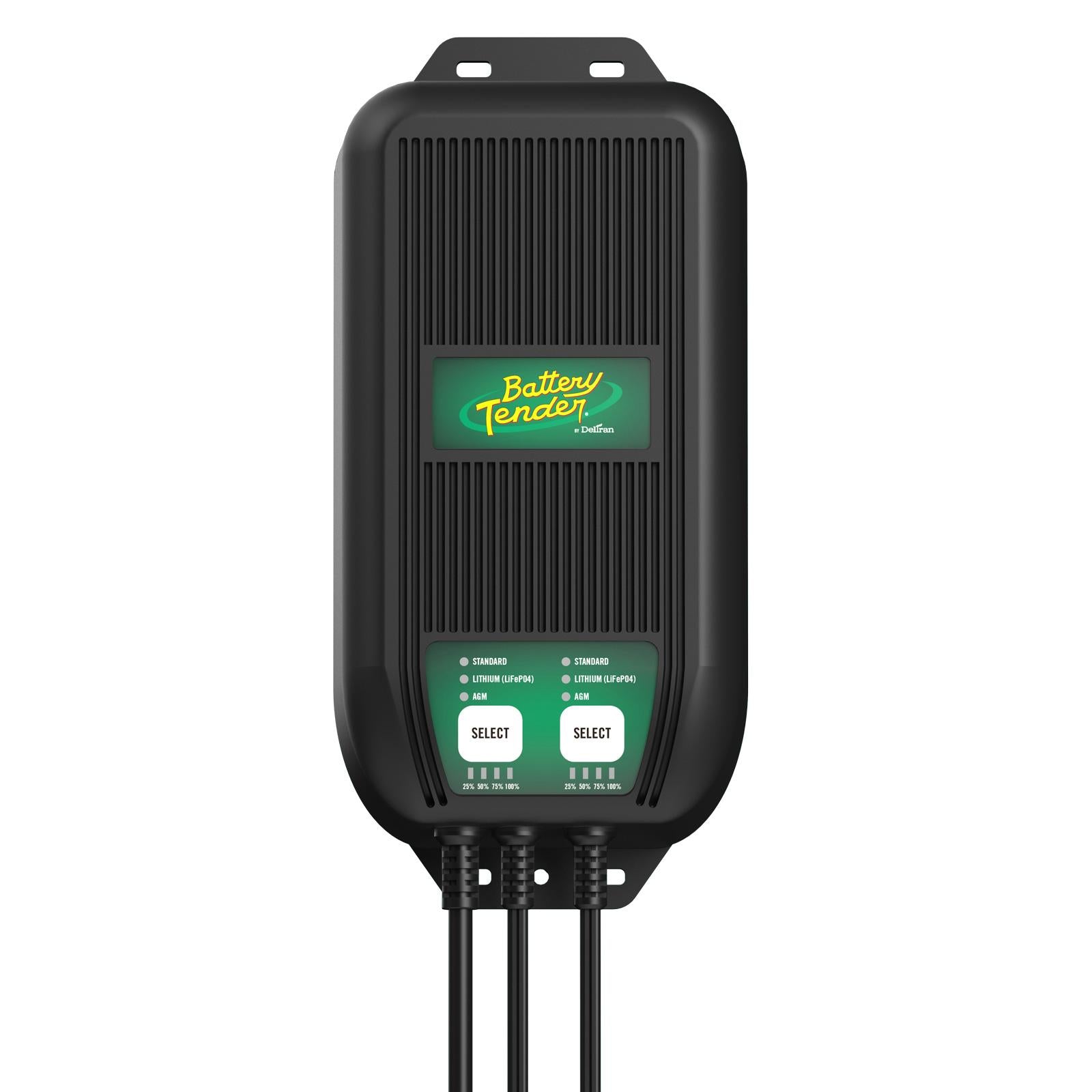 Cargador de batería WaveCharge Pro de 2 bancos, 12 V y 20 amperios