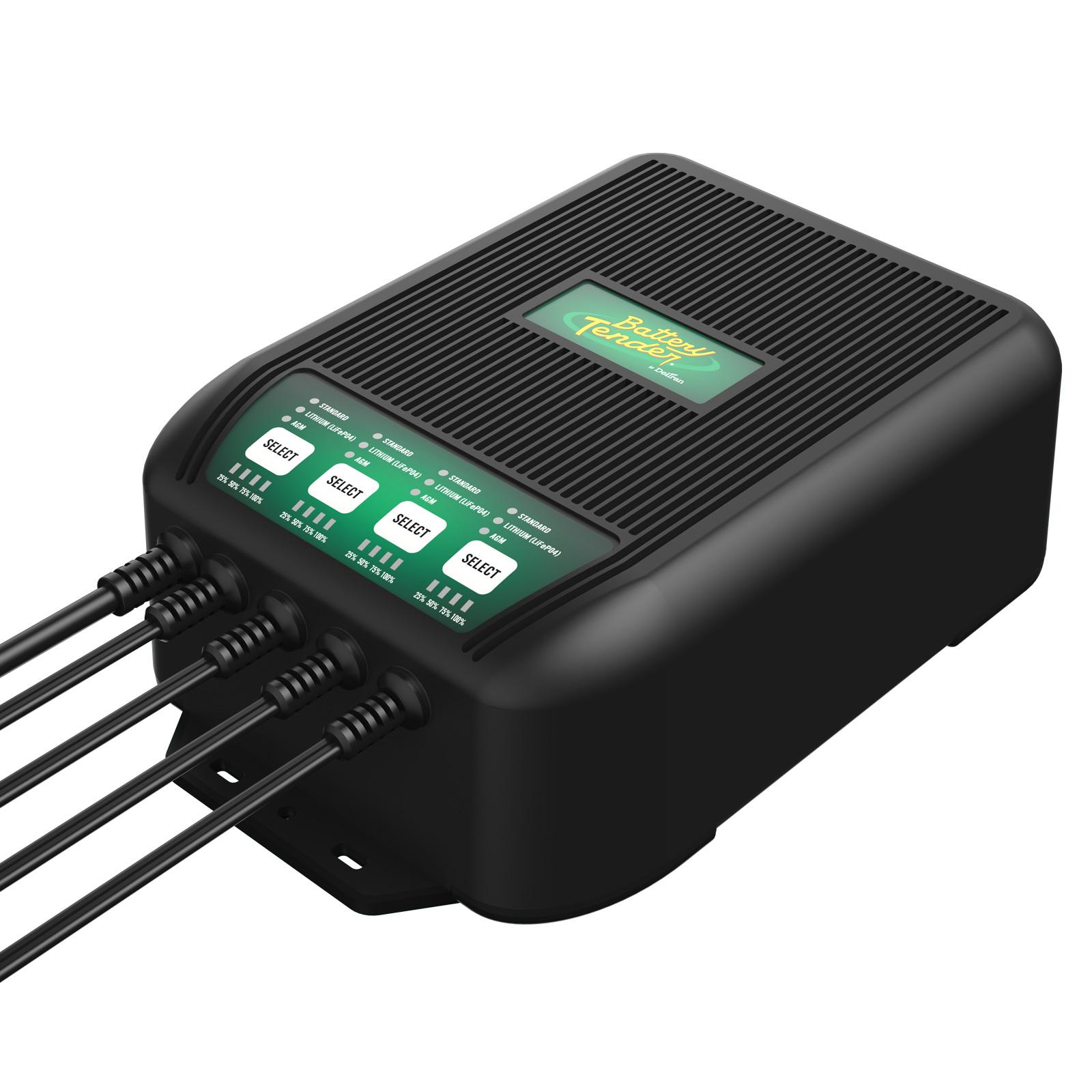 Cargador de batería WaveCharge Pro de 4 bancos, 12 V y 40 amperios