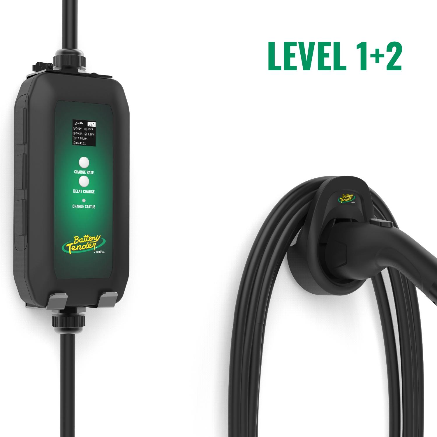 eCharge 32 AMP, cargador portátil para vehículos eléctricos de nivel 1+2